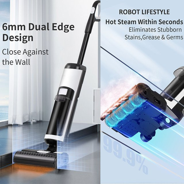 Robot lifestyle RL9Max Kabelloser Nass-Trocken-Handstaubsauger mit 14000Pa Saugkraft und 40 Minuten Arbeitszeit - Bild 1