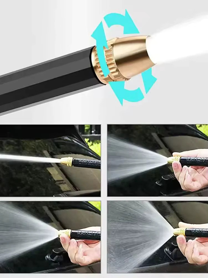 Skeyo Tragbare Hochdruck-Wasserpistole in Schwarz zur Autoreinigung und Gartenbewässerung mit Sprühdüse und Schaumfunktion - Bild 6