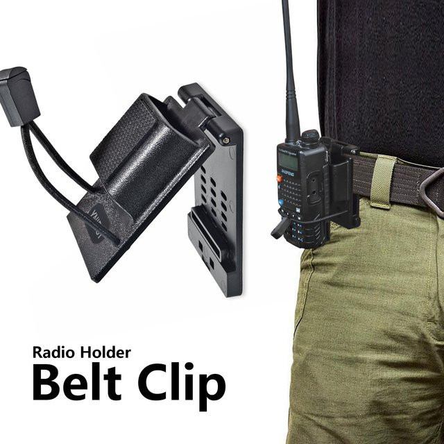 YNIBST Taktischer Funkhalter als Taillenaufhänger und Gürtelclip in Schwarz - Bild 1