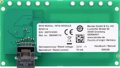 Bender RFID114 eMobility RFID-Karten-Leser ohne LEDs mit Ethernet/LAN Anschluss - Bild 1