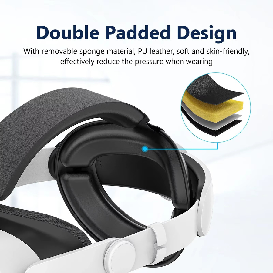 IGRARK Verstellbarer Kopfgurt für Meta Quest 3 und 3S, Verbesserter Elite-Ersatz-Kopfgurt als VR-Zubehör für Oculus Quest 3S - Bild 3