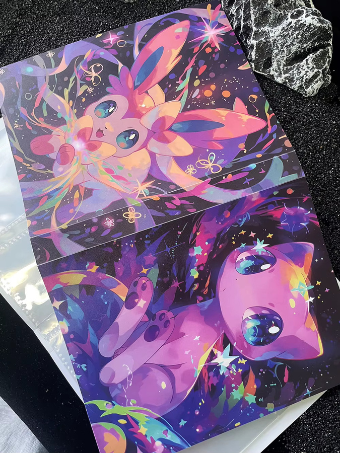 Keeppley Eevee Gengar Ex Sammelkartenalbum, Aufbewahrungsmappe, 4 Fächer für 240 Karten - Bild 3