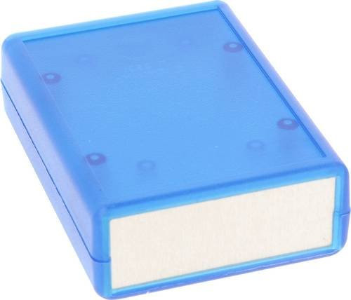 Hammond Electronics 1593QALTBU Hand-Gehäuse aus ABS-Kunststoff und Aluminium in Blau transparent, B/T/H: 11,2 x 6,65 x 2,1 cm - Bild 1