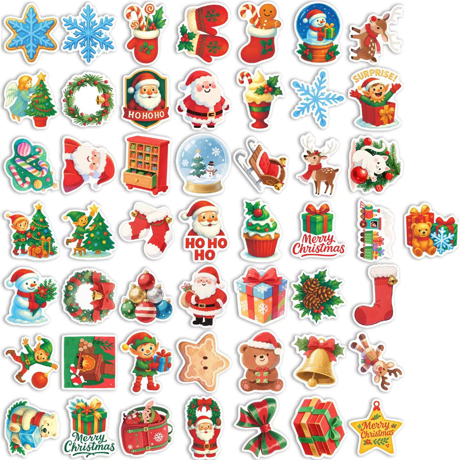 Charile Kawaii Cartoon Weihnachten Santa Claus Graffiti Aufkleber, multicolour, 10-teiliges Set - Bild 3