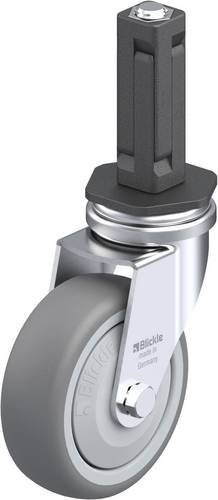 Blickle LRA-TPA 75KF-EV02 Lenkrolle in Grau mit Stahl- und Kunststoffkomponenten und 75mm Rad-Durchmesser - Bild 1