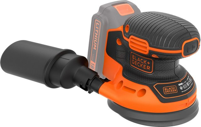 Black+Decker Akku-Exzenterschleifer BDCROS18N 18V mit 125mm Schleifscheibe in Schwarz und Orange - Bild 2
