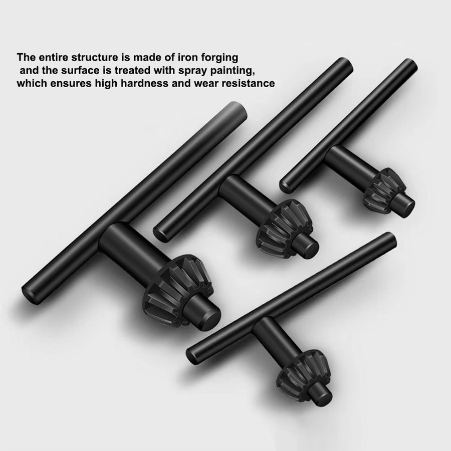 DAZZLEEX Bohrfutterschlüssel Set aus High Carbon Stahl, 3er Set T-förmige Schlüssel in 10 mm, 13 mm und 16 mm - Bild 2