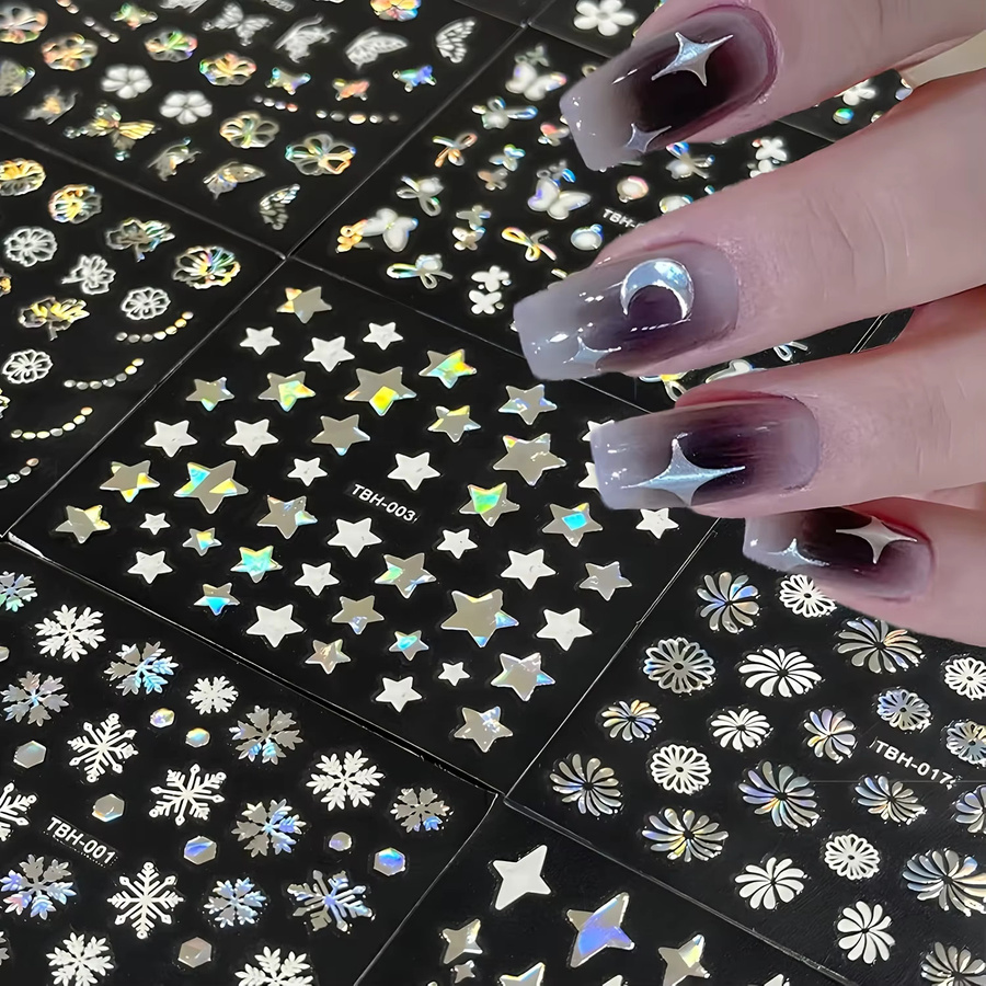 Nudurom Aurora Nail Art Sticker, 30 Blatt, schimmernd, Unisex - Bild 2
