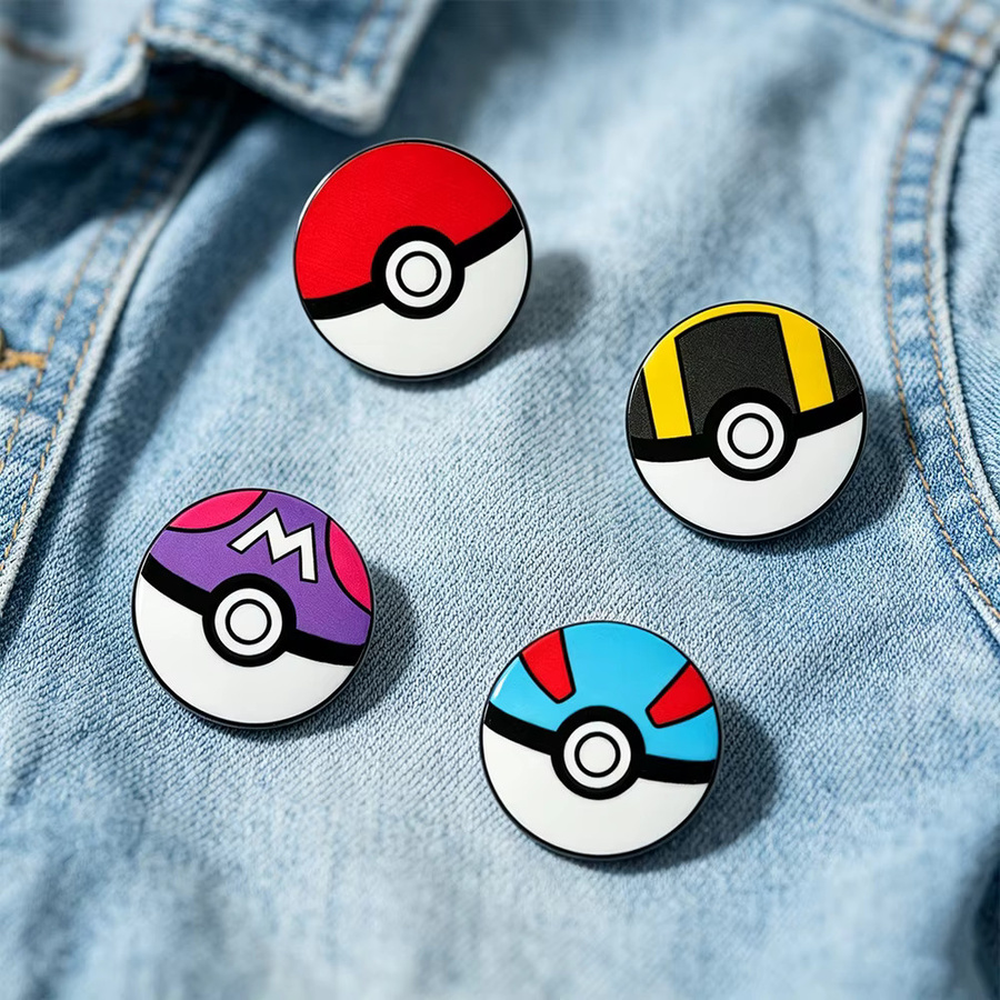 Potdemiel Pokemon Poke Ball Emaille-Pins-Set, 4-teiliges Set - Bild 2