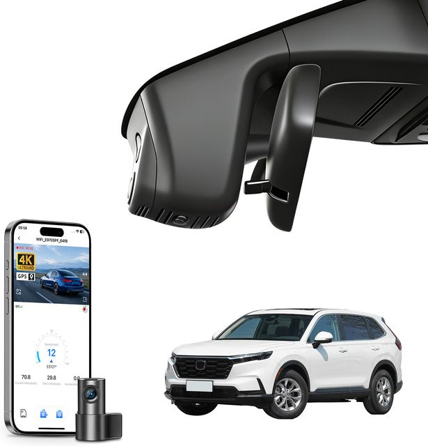 Mangoal 4K Dashcam für Honda CR-V und CR-V Hybrid Gen6 (2023-2026) Modell B mit Nachtsicht, WLAN, App-Steuerung und GPS - Bild 1