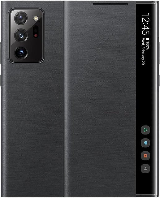 Samsung Smart View Flip Case Spiegel Hülle für Galaxy Note 20 in Schwarz - Bild 1