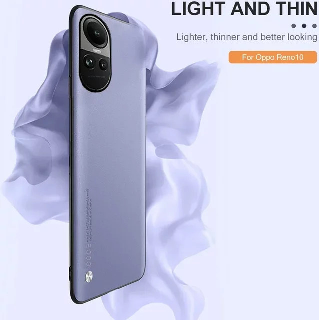 Stoßfeste Silikon-Lederhülle für Oppo Reno10 5G und Reno10 Pro in Gelb - Bild 1