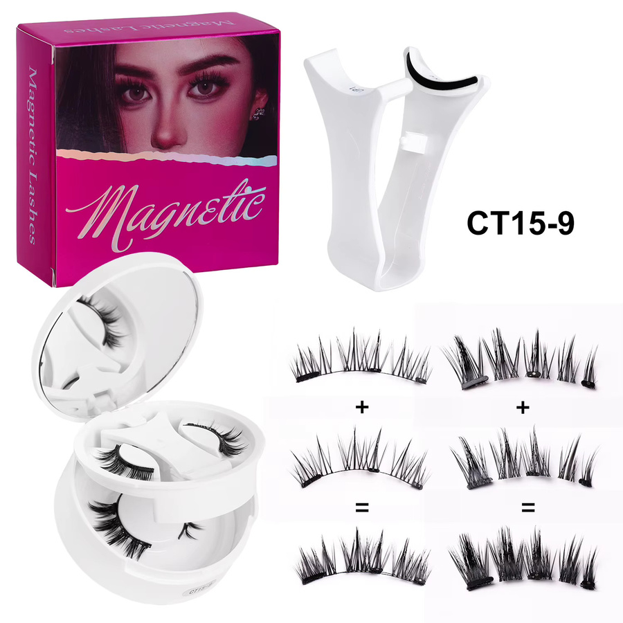 GIOIO Magnetische Wimpern und Pinzetten-Set, 2 Paar, Natürlich, Unisex - Bild 3