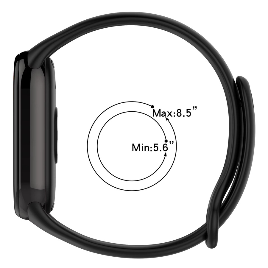 Xiaomi Silikonarmband in Schwarz als Ersatzband und Zubehör für Mi Band 8, Mi Band 9 und Mi Band 10 - Bild 4