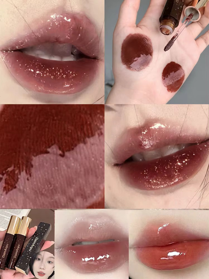 Lip Glaze Gloss, Rot Brown, Glänzend - Bild 5