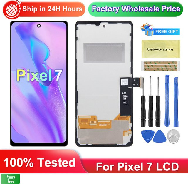 Google Pixel 7 AMOLED LCD Display Ersatz mit Touch Screen Digitizer Montage in Schwarz, 6,3 Zoll - Bild 1