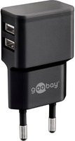 Goobay Dual USB-Ladegerät 2,4 A in Schwarz - Bild 1