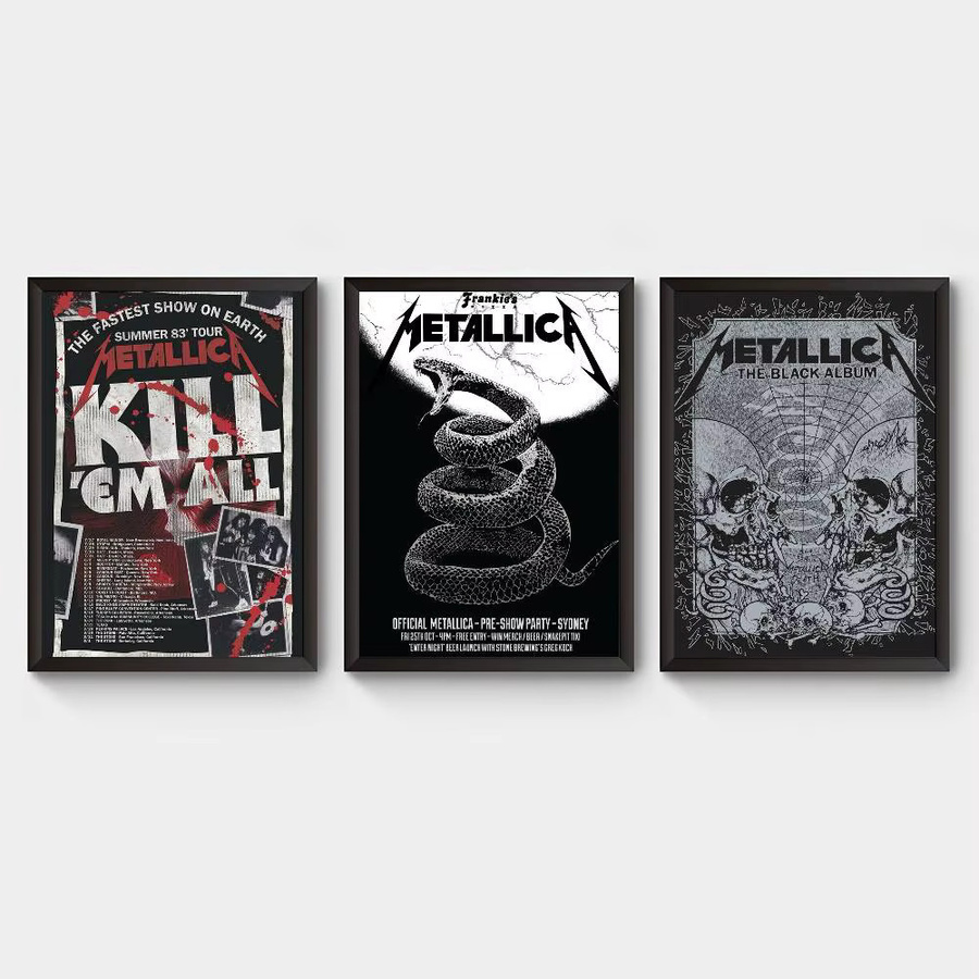 Metallica Anime Poster Rastar Aufkleber in Mehrfarbig mit Retro-Design für deine Raumdekoration - Bild 3