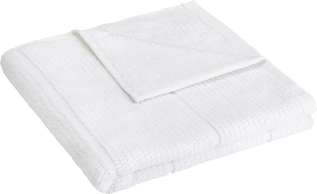 Modern Living Handtuch Anna in Weiß gestreift aus Baumwolle, Breite: 50 cm, Länge: 100 cm - Bild 1