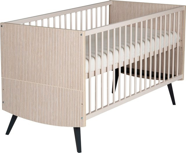 Schardt Babyzimmer Smile 3-teiliges Set mit 2-türigem Kleiderschrank in Anthrazit, Beige und Weiß - Bild 1