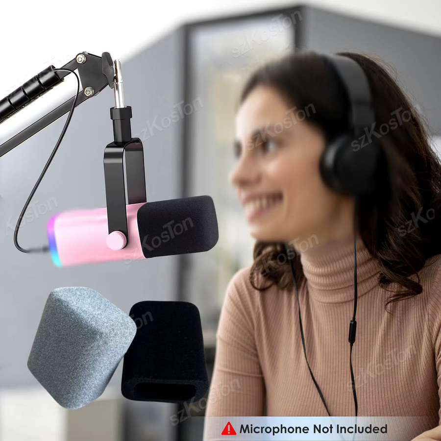 SZKOSTON Schwammschaum-Abdeckung für AM8-Mikrofon in Schwarz, hochdichte Windschutzscheibe und Pop-Filter zur Rauschunterdrückung - Bild 5