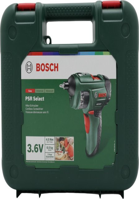 Bosch Akkuschrauber PSR Select mit 3,6 Volt Lithium-Ionen Akku in Grün/Schwarz - Bild 2