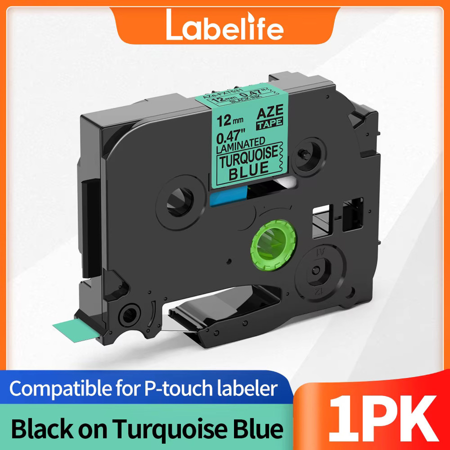 Brother Etiketten-Laminierband TZE-Serie kompatibel mit PT-H100 und PTD600 in Weiß, Schwarz oder Blau (6/9/12/18/24mm) - Bild 6