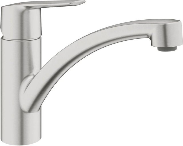 Grohe QuickFix Spültischarmatur Start Supersteel mit niedrigem Auslauf in Silber - Bild 1