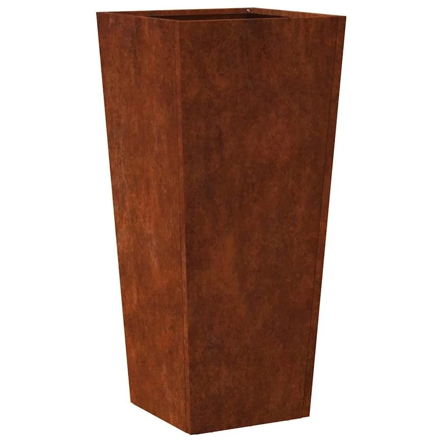 vidaXL Pflanzkübel aus wetterfestem Stahl in Braun, B/T/H: 35 x 35 x 75 cm - Bild 2