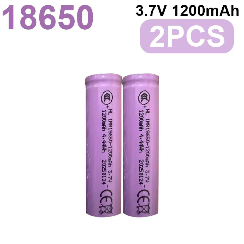 Koonenda 18650 Wiederaufladbare Lithium-Ionen Batterie 3,7V 1200mAh Hochleistungsbatterie in Lila - Bild 5
