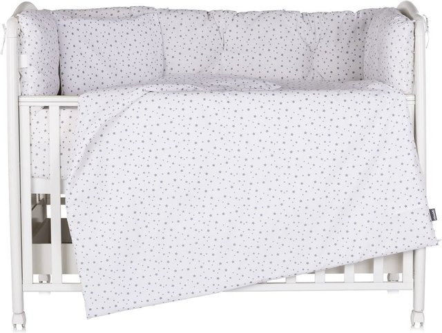 Chipolino Babybettwäsche Set 9-teilig aus 100 % Baumwolle in Grau für Betten mit 120 x 60 cm - Bild 1
