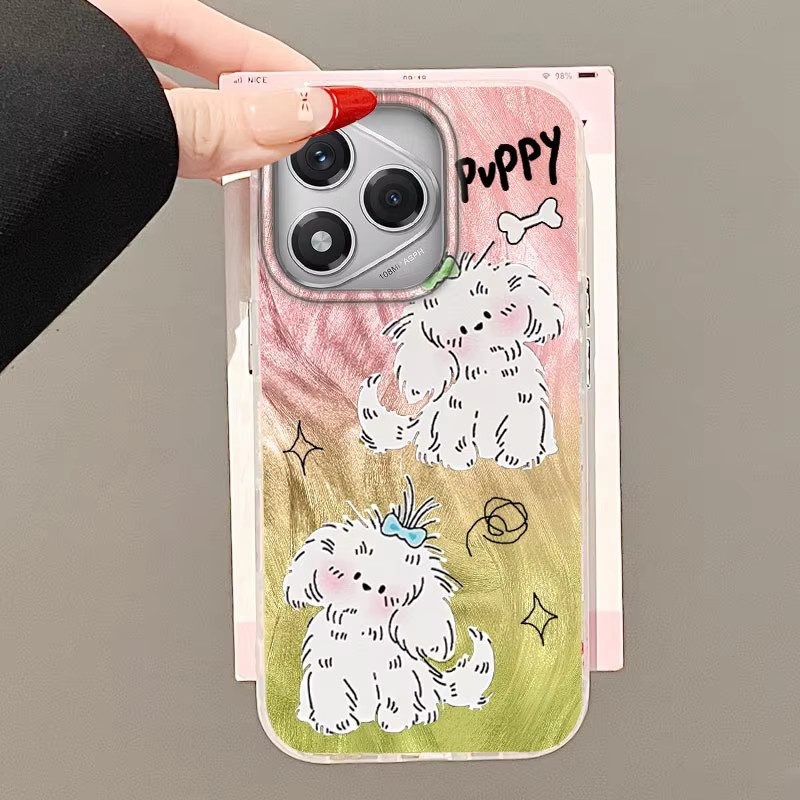 Niedrige Welpen Telefonhülle mit Farbverlauf für Honor Modelle in Black Cat Design, mehrfarbig - Bild 2