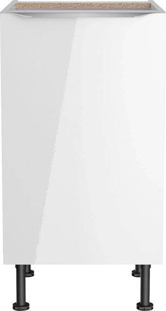 Optifit Küchen-Unterschrank Arvid in Weiß glänzend, B/T/H: 45 x 58,4 x 87 cm - Bild 1