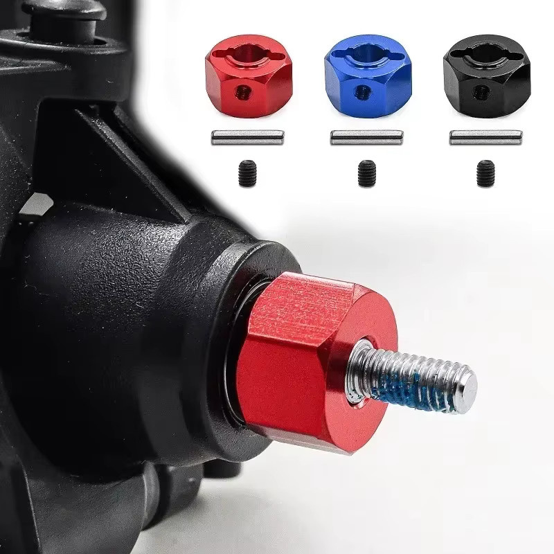 Traxxas Metall-Rad-Sechskant-Nabenadapter, 4-teiliges Set, Rot - Bild 2