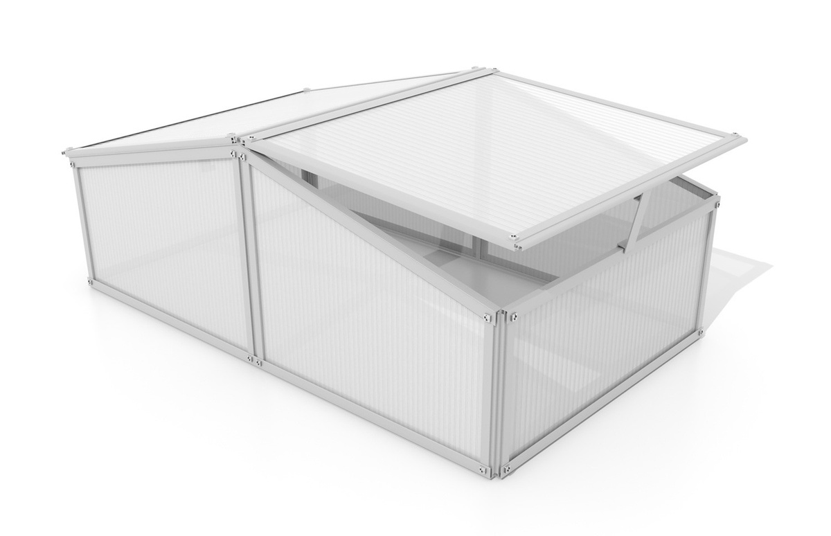 Vitavia Frühbeet Gaia XS in Silber mit Polycarbonat-Abdeckung, B/T/H: 100 x 60 x 39 cm - Bild 4
