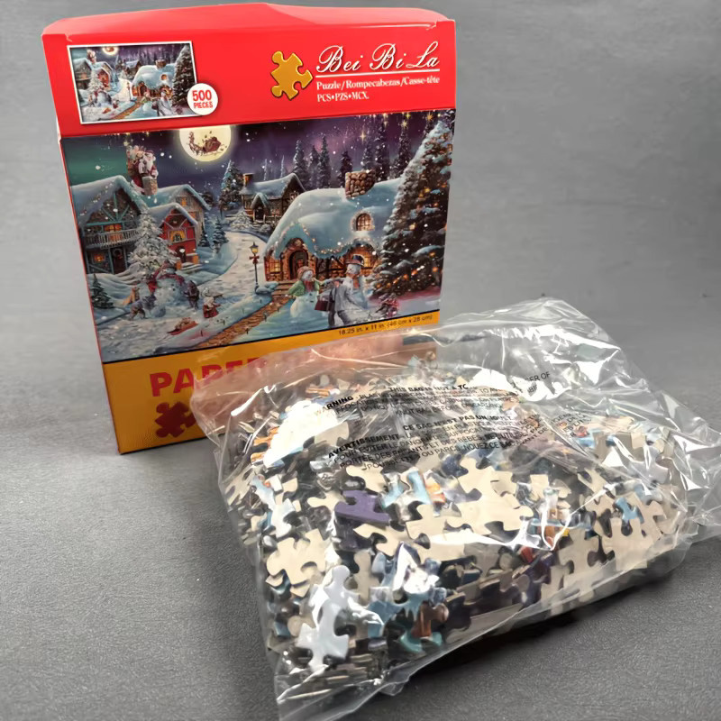 MaxRenard Weihnachtsschneehaus-Puzzle, 500 Teile - Bild 3