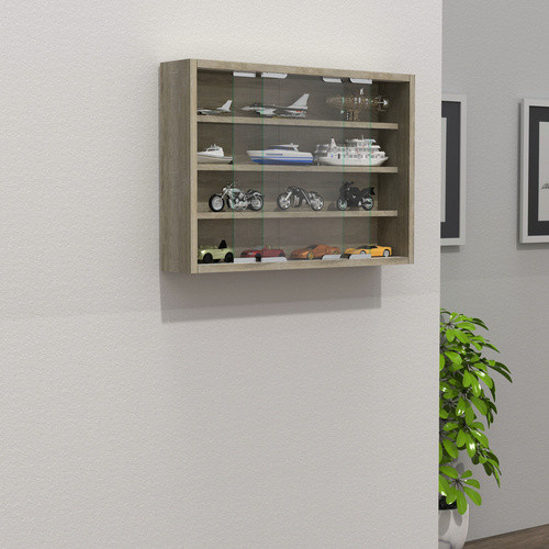 VCM Hängevitrine Agisa in Beige mit Glastüren und Regalböden, B/H/T: 57 x 40 x 10 cm - Bild 2