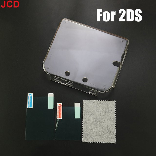 JCD Schutzhülle und Displayschutzfolie für Nintendo 2DS in Transparent - Bild 1