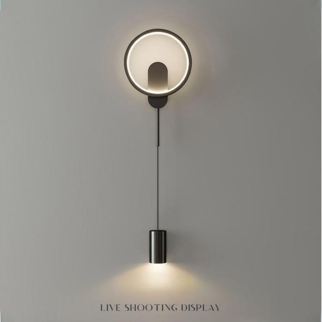 Moderne LED Wandlampe in Schwarz für Schlafzimmer, Wohnzimmer und Flur - Bild 1