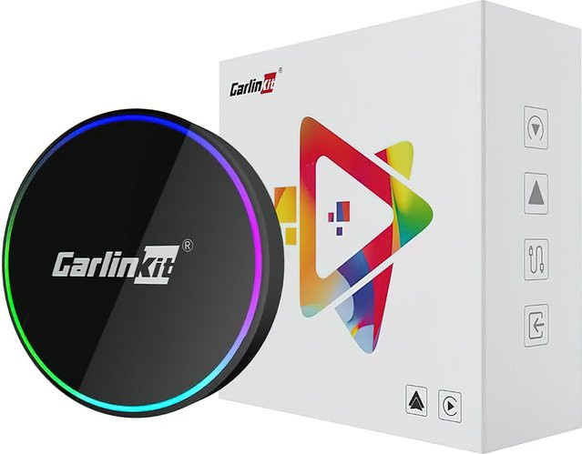 Carlinkit HD2CP Pro Wireless Adapter für Apple CarPlay und Android Auto mit Bluetooth, HDMI und USB-Anschlüssen, Schwarz - Bild 1