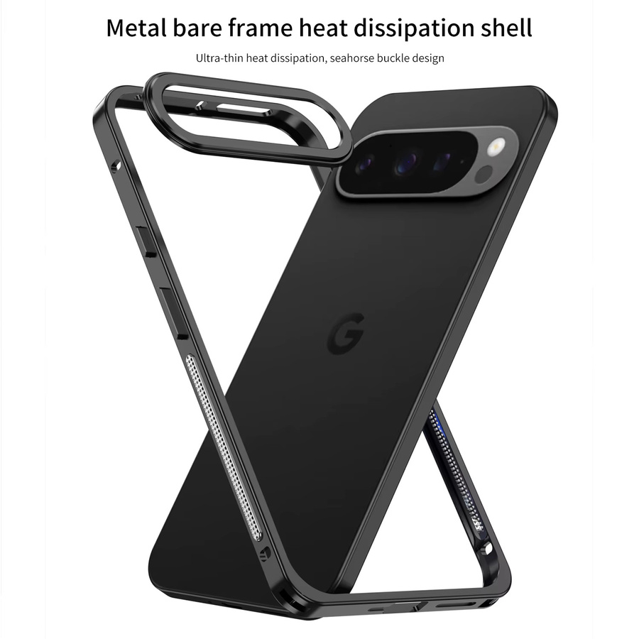 BeisFun Metall Schutzhülle mit Wärmeableitung für Google Pixel 10 9A 9 8 7 Pro XL, Farbe: Silber - Bild 3