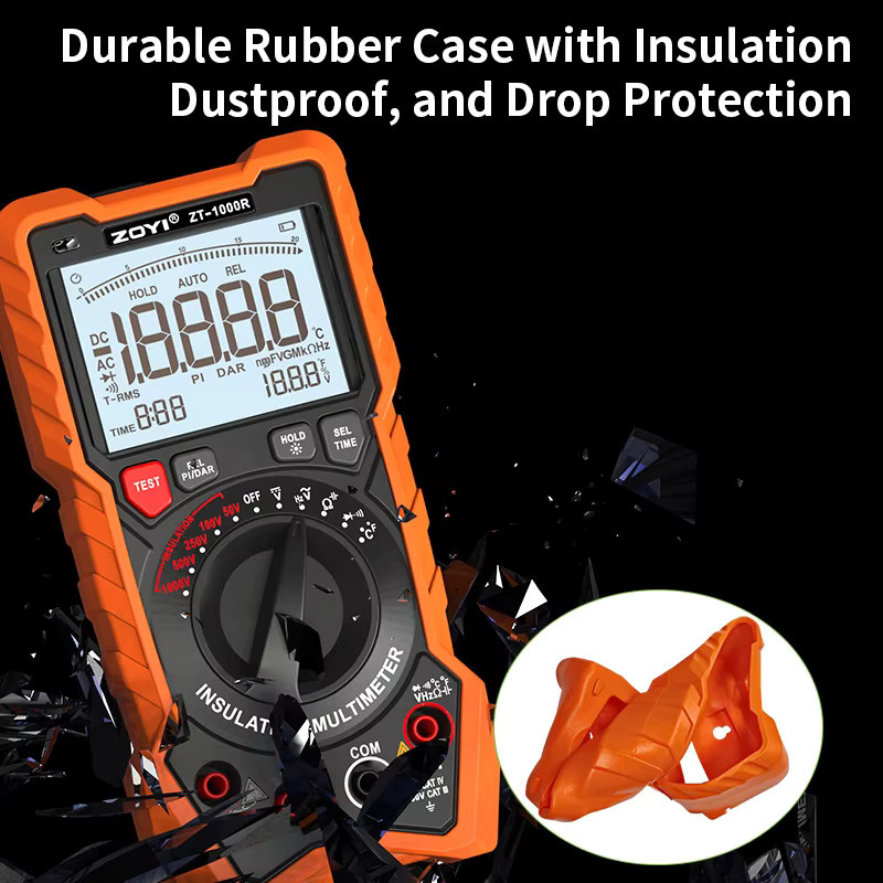 ZOYI ZT-1000R Isolationswiderstandsmessgerät Hochpräzises digitales Megohmmeter 1000 V Multimeter - Bild 5