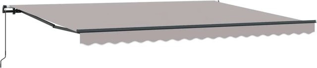 vidaXL Einziehbare Markise Hellgrau aus Polyester und Stahl B/T: 450 x 350 cm - Bild 1