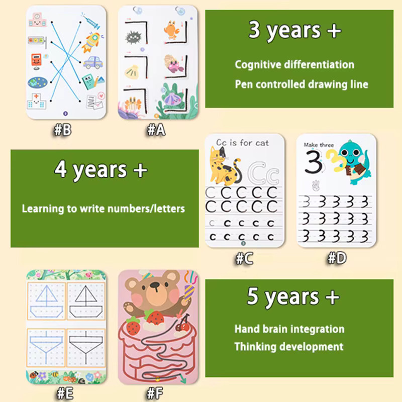 Brozebra Montessori Lernspielzeug, Arbeitsbuch, ab 3 Jahre - Bild 2