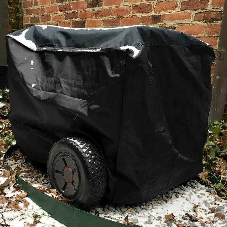 UV-beständige Generatorabdeckung aus Polyester in Schwarz für 5000–10.000 Watt, B/T/H: 81,28 x 60,96 x 60,96 cm - Bild 3