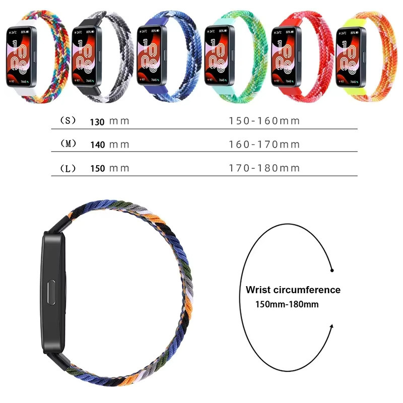 Uhrenarmband Nylon, Bunt, Unisex, für Huawei Band 8 und Band 9 - Bild 5