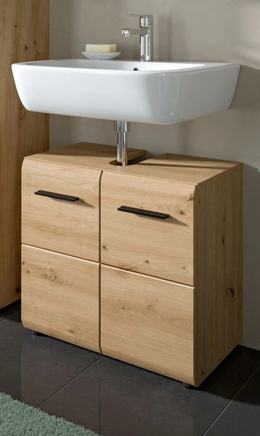 Waschbeckenunterschrank Cover von Inn.Furn in Eiche, Braun, B: 60 cm, H: 54 cm, T: 30 cm - Bild 1