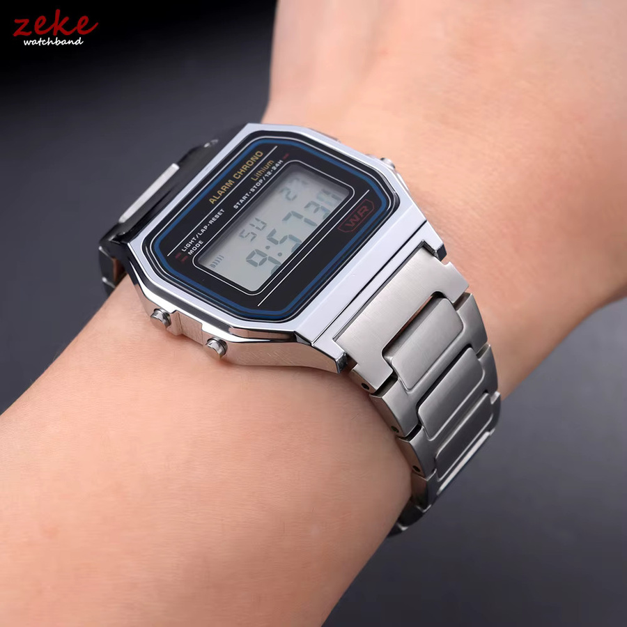 Uhrenarmband crazyband, Edelstahl, Silber, Schwarz, Unisex - Bild 2