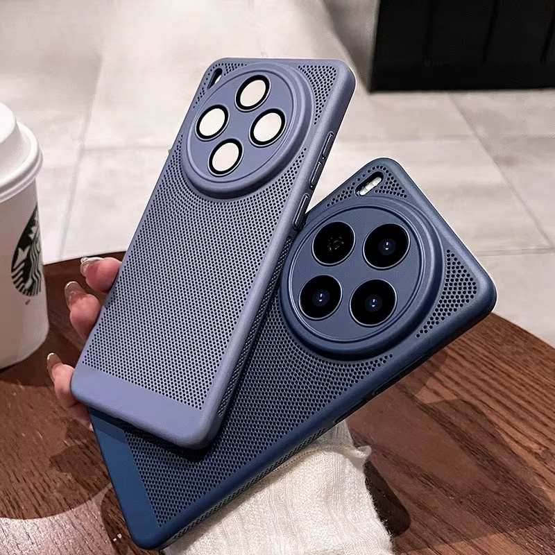 Evolou Handyhülle mit Waben-Mesh-Kühlung für VIVO X300 Pro X300 X200 FE Pro Mini Ultra in Blau - Bild 1