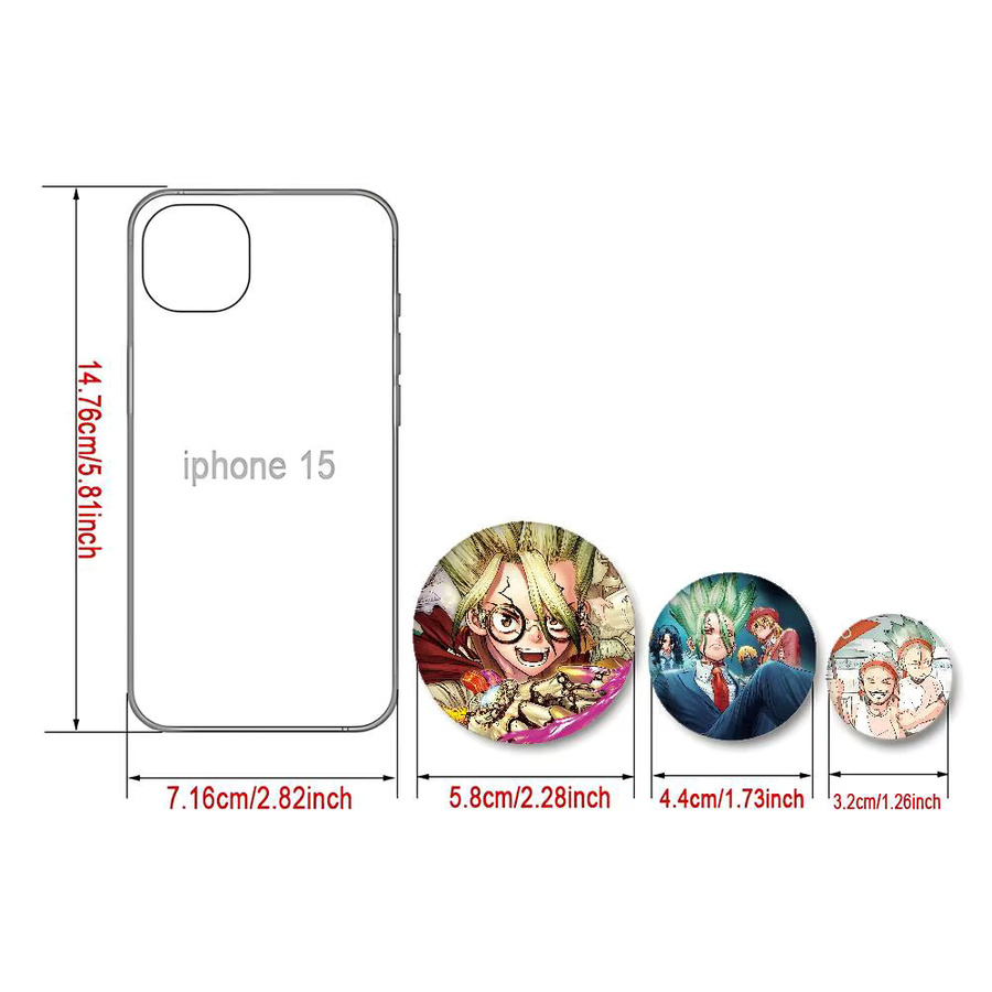 Anstecker Dr. Stone S-Senku, Metall, Rund - Bild 3